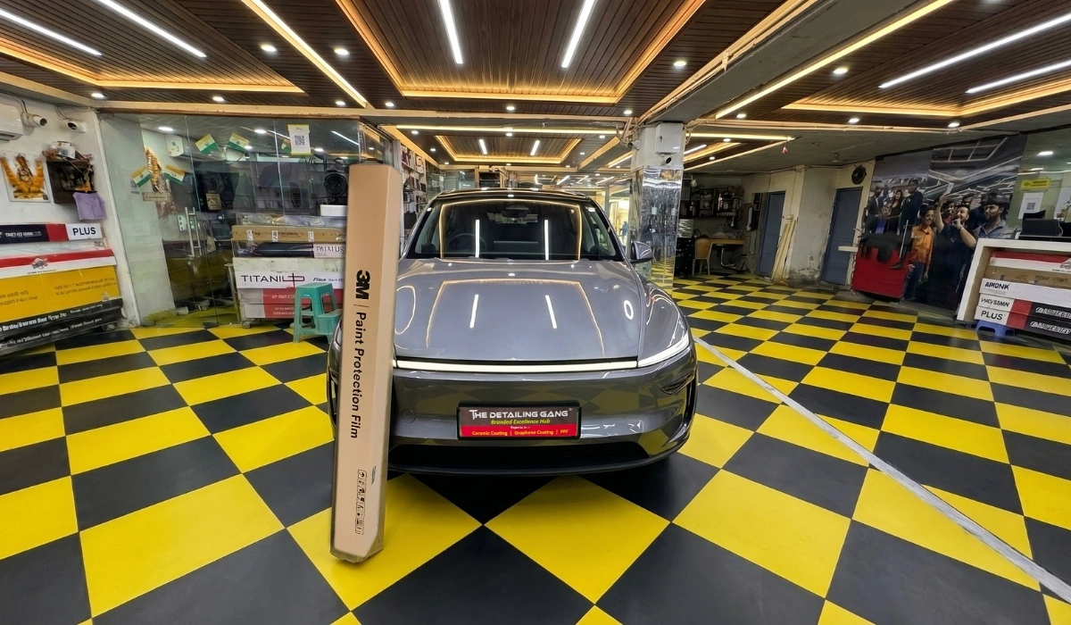 Tesla Model 3 with 3M paint protection film installation