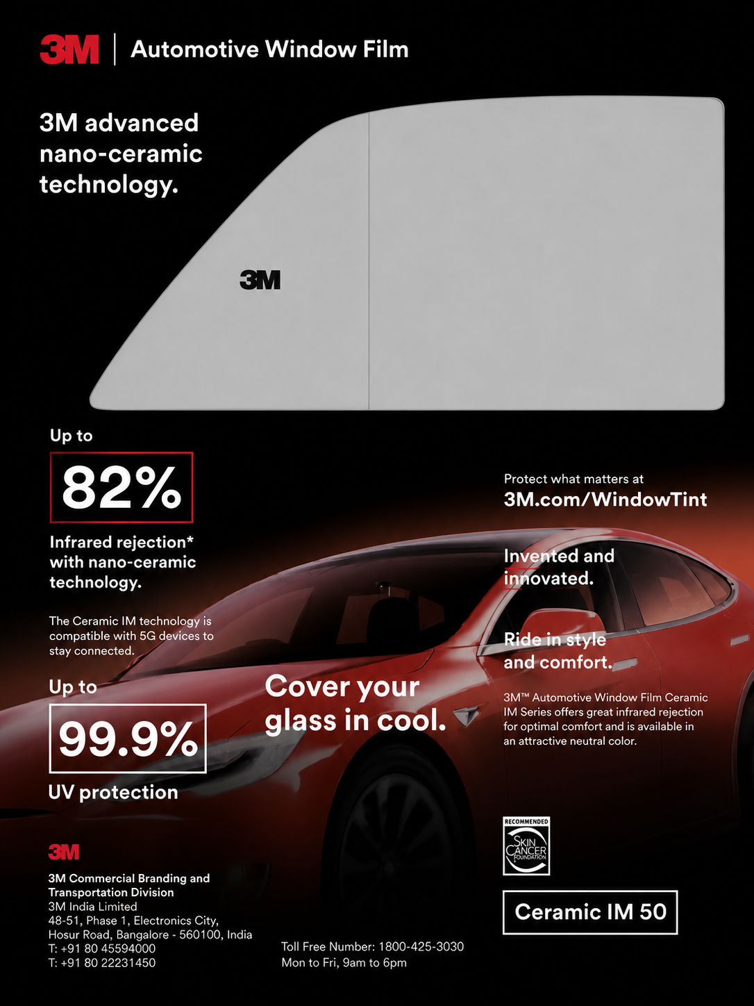 3M Ceramic IM 50 3M sun control film price