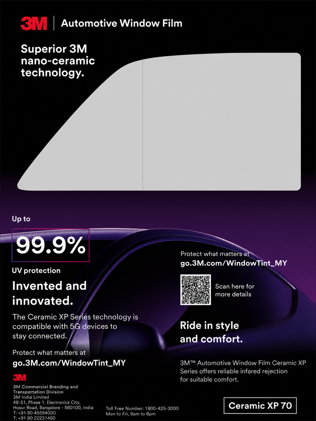 3M Ceramic XP 70 3M sun control film price