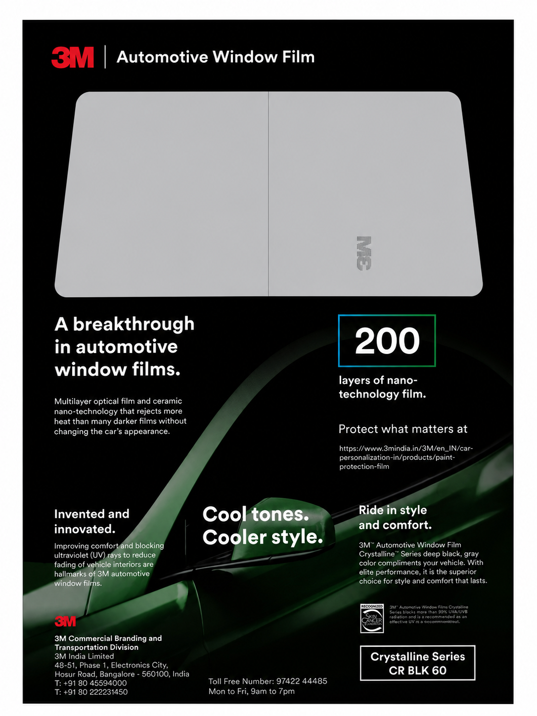 3M Crystalline CR BLK 60 3M sun control film price