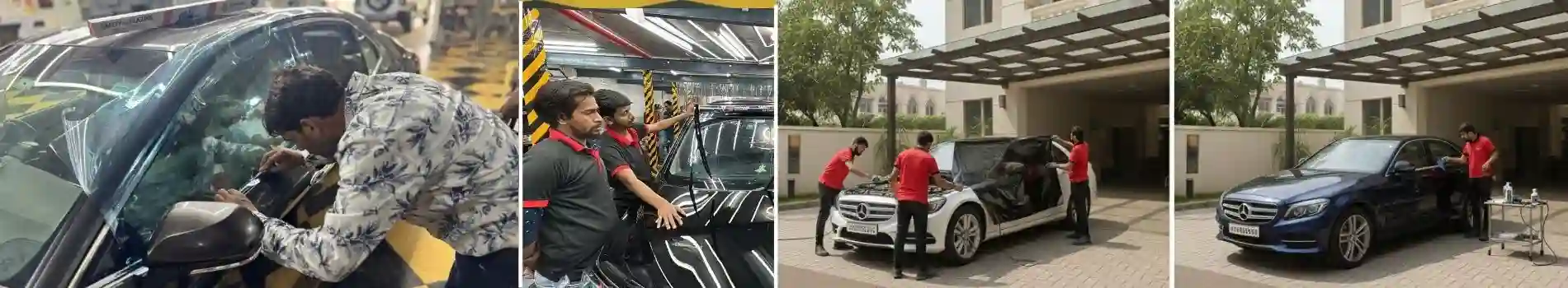 Doorstep automotive window film service at home - Door2Door Car Wash