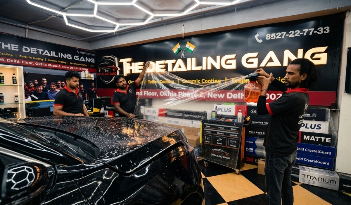 Paint protection film installation Best car detailing near me in Delhi NCR