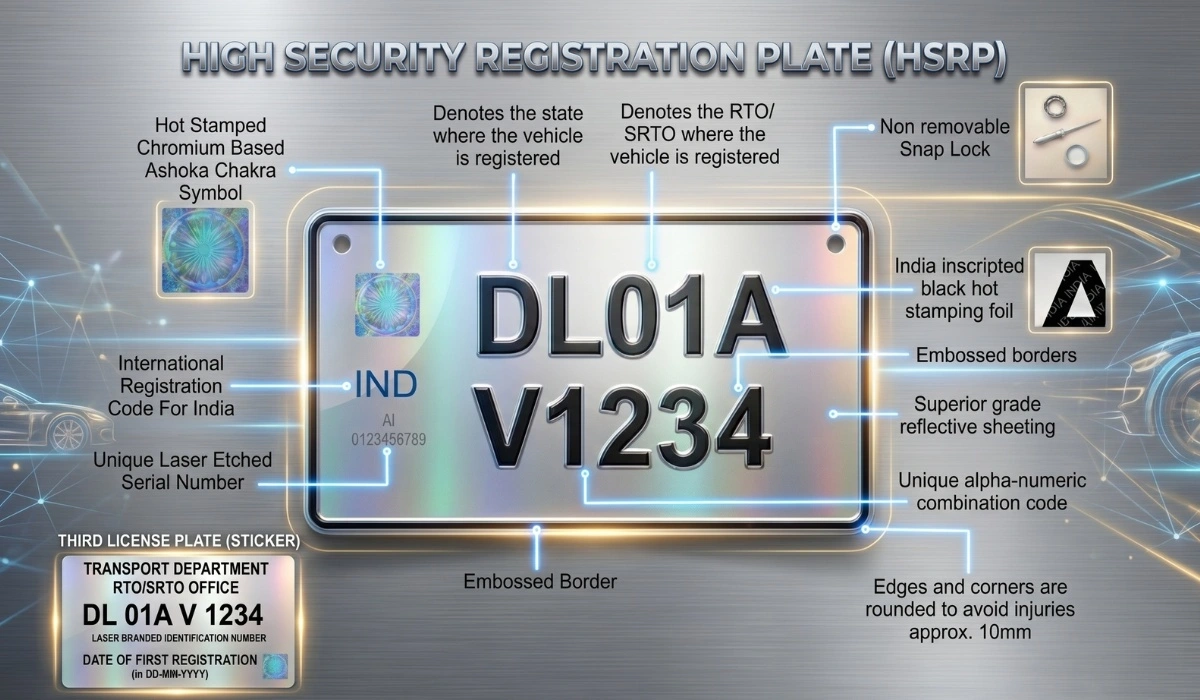 HSRP Plate what is hsrp number plate in India