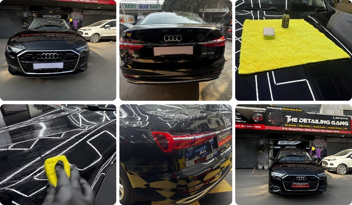 Ceramic Coating on Audi A6 before and after ceramic coating in Audi A6
