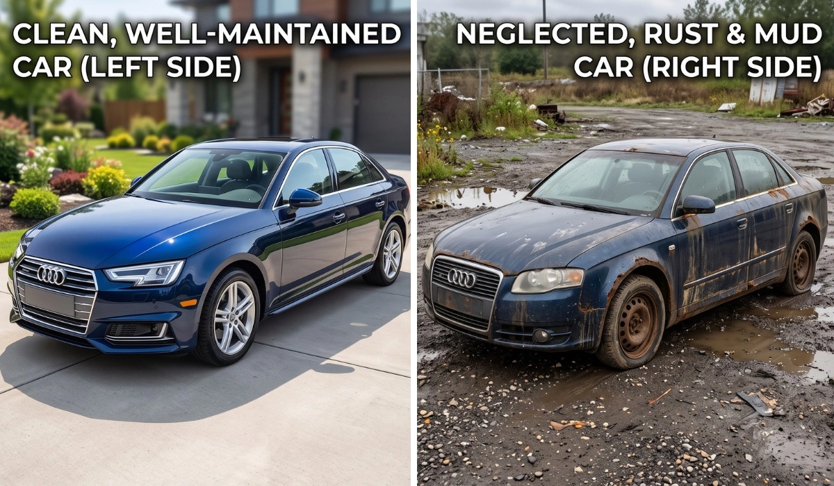 How rain affects car paint and metal parts