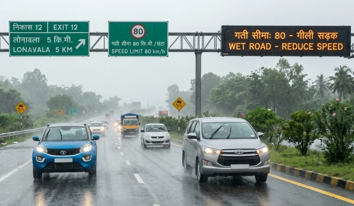 Driving safely in heavy rain