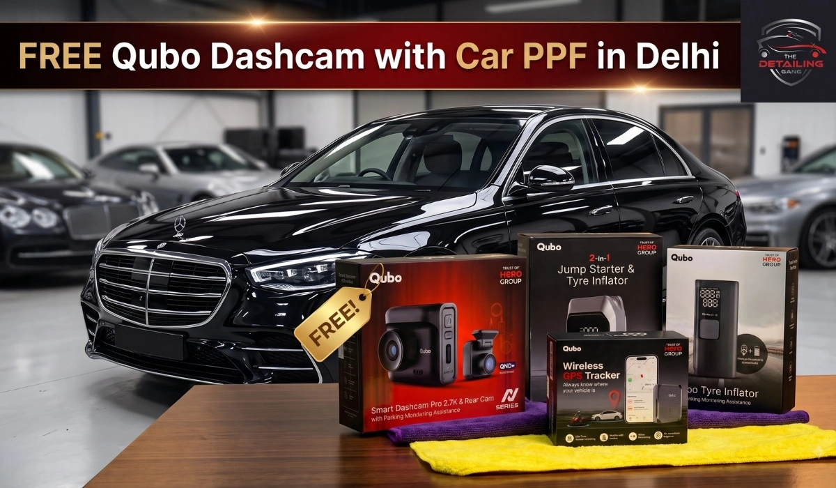 Free Qubo Dashcam with Car PPF in Delhi | The Detailing Gang