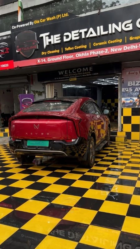 applying ceramic coating on mahindra xev 9e