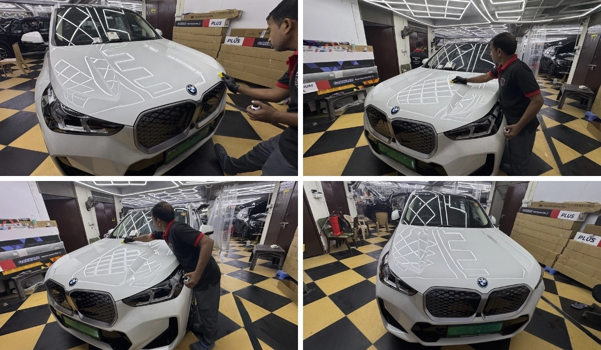 BMW IX1 - Ceramic Coating applying ceramic coating on BMW IX1