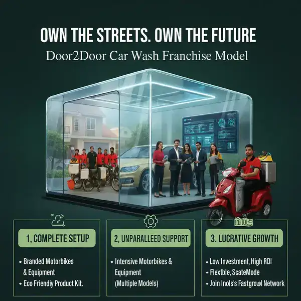 Door2Door Mobile Car Wash Franchise India - Home Service Car Cleaning Business Opportunity