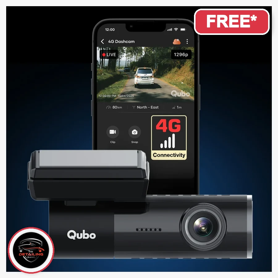 Dashcam 4G Live (Front) N-Series product image with The Detailing Gang logo, free with eligible PPF package in Okhla Delhi, MRP Rs. 19,990, offer price Rs. 15,992
