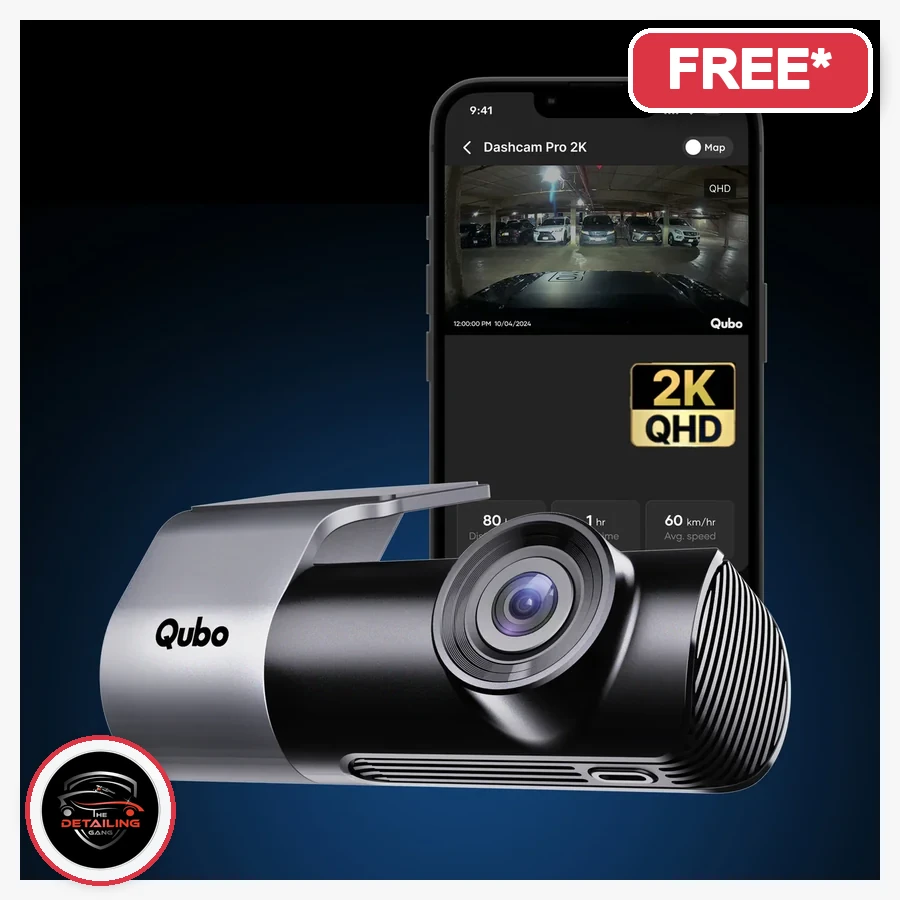 Dashcam Pro 2K product image with The Detailing Gang logo, free with eligible PPF package in Okhla Delhi, MRP Rs. 6,990, offer price Rs. 5,592
