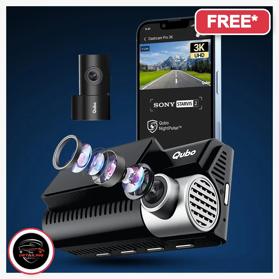 Dashcam Pro 3K (F+R) Starvis 2 N-Series product image with The Detailing Gang logo, free with eligible PPF package in Okhla Delhi, MRP Rs. 23,990, offer price Rs. 19,192