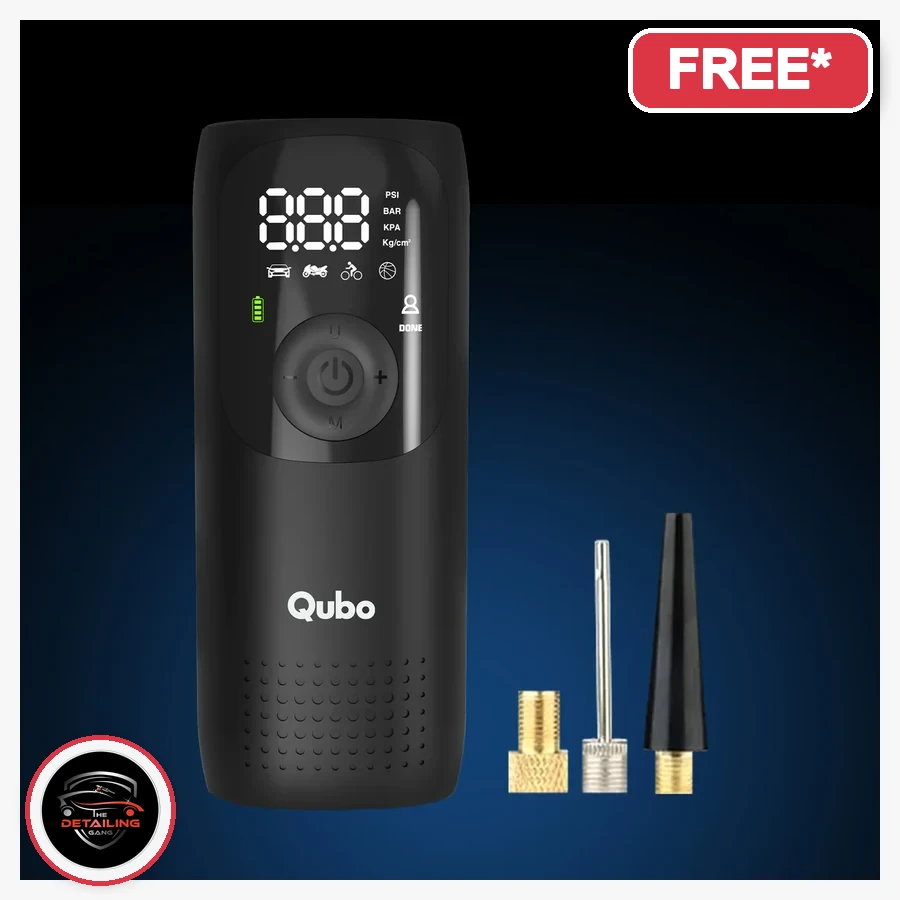 Tyre Inflator product image with The Detailing Gang logo, free with eligible PPF package in Okhla Delhi, MRP Rs. 4,490, offer price Rs. 3,592