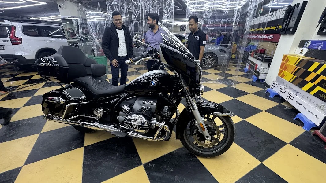 BASF RODIM PPF for BMW bike paint protection film at The Detailing Gang Okhla Delhi