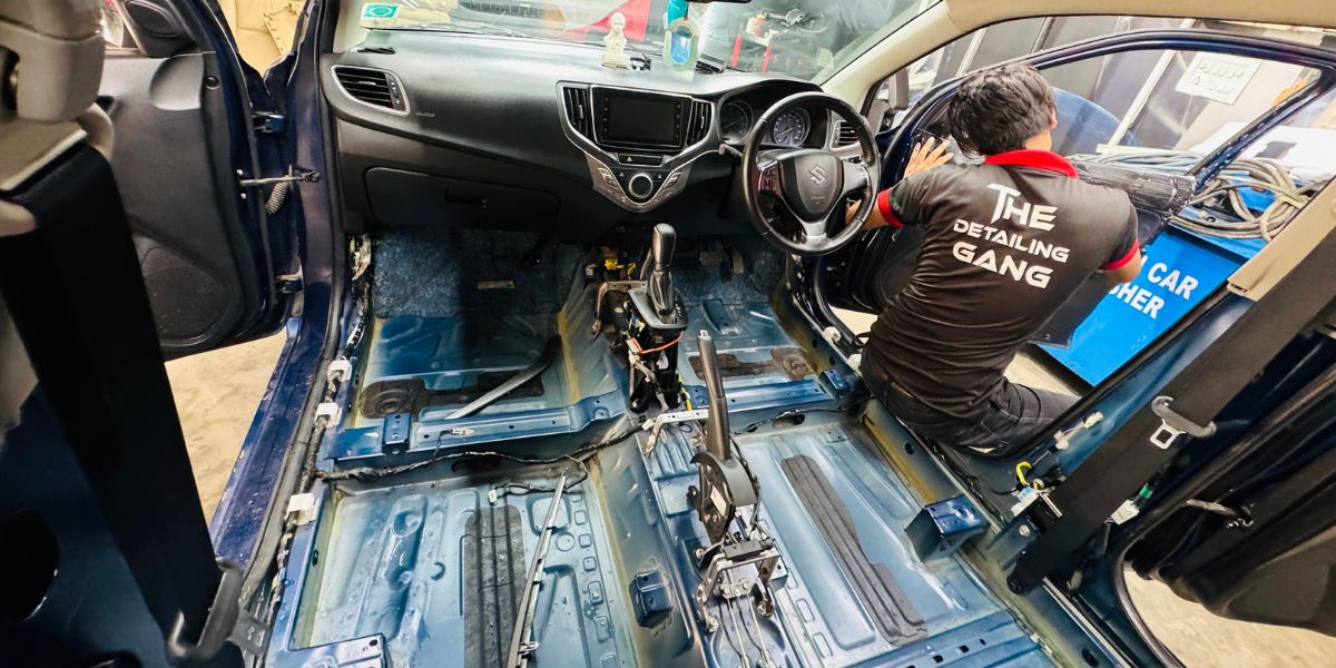 water logging inside car